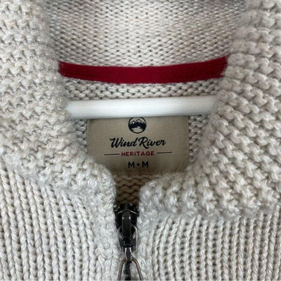 Wind River Deer Wool Blend Cowichan Sweater Size Medium - Picture 2 of 7